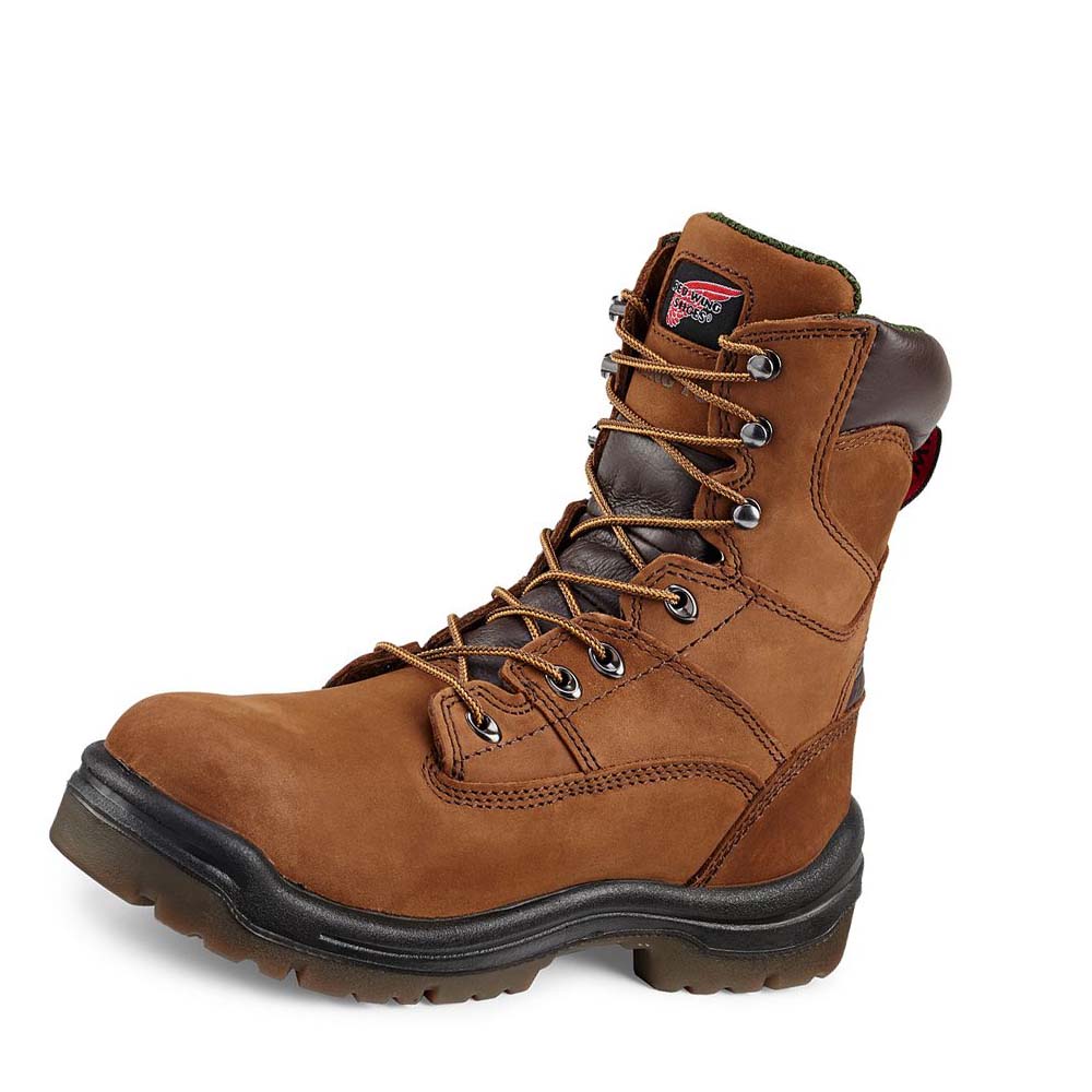 Red Wing King Toe® 8-inch Soft Toe Men's Waterproof Boots Brown | ZA 354VRW